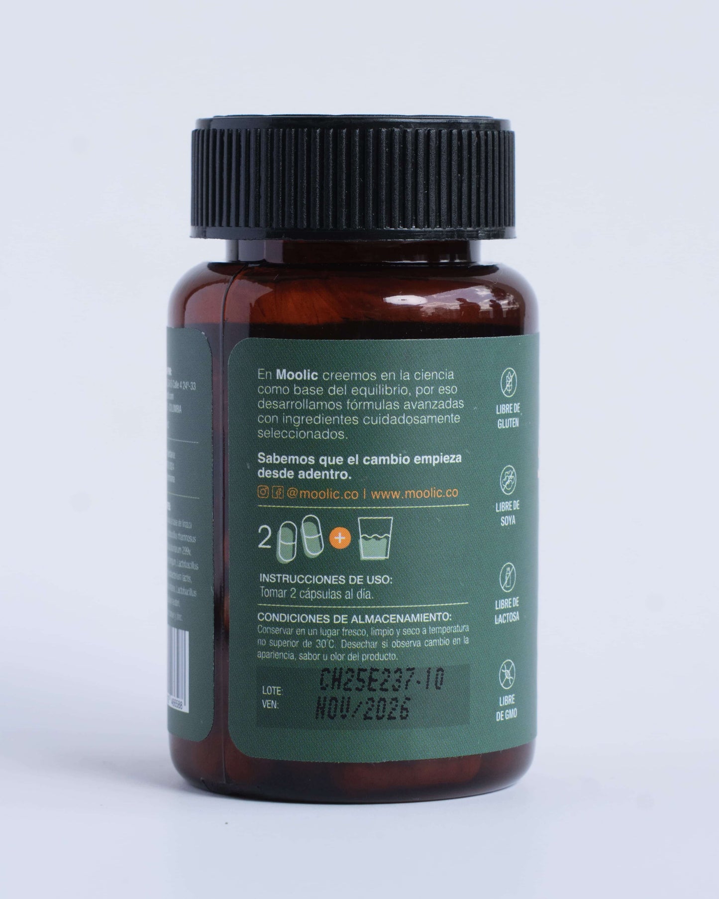 Suplemento probiótico Moolic para microbiota equilibrada y digestión saludable