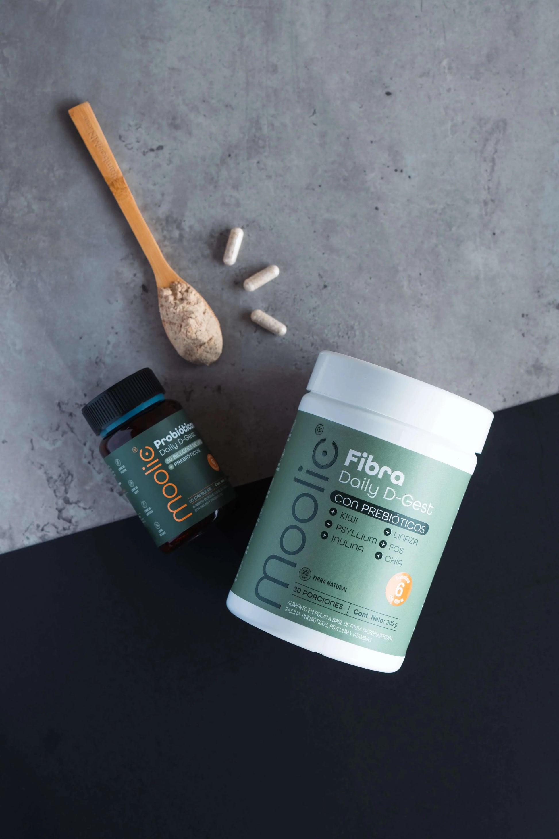 Fibra + Probióticos Daily D‑Gest | Combo Salud Digestiva - Moolic